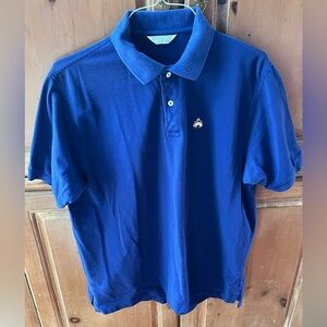 Brooks Brothers Men's Short Sleeve Dark Royal Blue Polo Shirt Logo Golf. XL